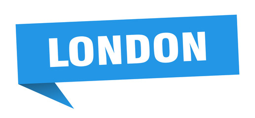 London sticker. Blue London signpost pointer sign