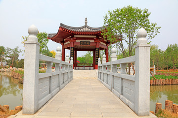 Naklejka premium Architectural scenery of Chinese Classical Gardens