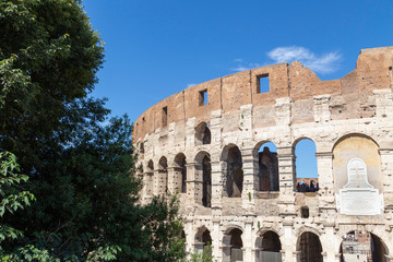 The Colosseum rear entrance in Rome, Italy