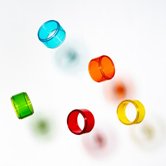Colored circular objects