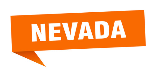 Nevada sticker. Orange Nevada signpost pointer sign