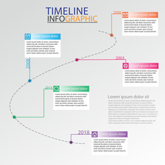 timeline infographic template with icon 