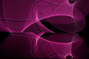 Bright neon line designed background, shot with long exposure. Modern background in lines style. Abstract, creative effect, texture with lighting, art of colors combination. Artistic choice of shapes.