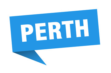 Perth sticker. Blue Perth signpost pointer sign