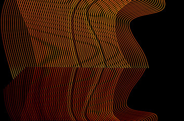 Bright neon line designed background, shot with long exposure. Modern background in lines style. Abstract, creative effect, texture with lighting, art of colors combination. Artistic choice of shapes.