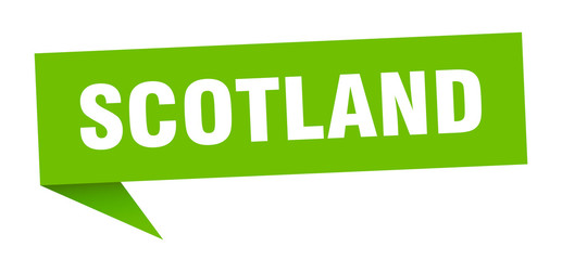 Scotland sticker. Green Scotland signpost pointer sign