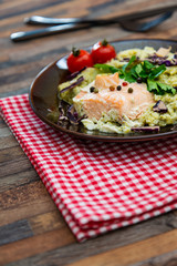 Fillet of Salmon Mashed Broccoli