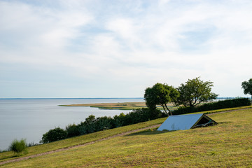 Fototapeta na wymiar Idyllic summer landscape with clear lake in Poland