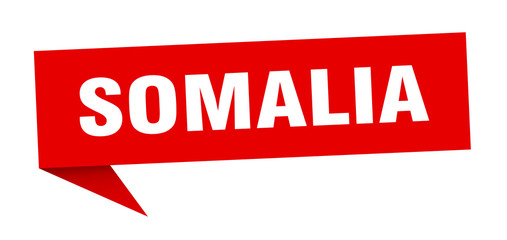 Somalia sticker. Red Somalia signpost pointer sign