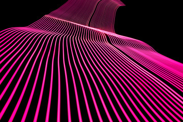 Bright neon line designed background, shot with long exposure. Modern background in lines style. Abstract, creative effect, texture with lighting, art of colors combination. Artistic choice of shapes.