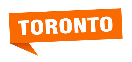 Toronto sticker. Orange Toronto signpost pointer sign