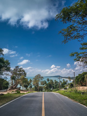 Hill access to the beach at Khanom sea Nakhon Si Thammarat
