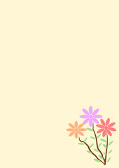 Abstract floral background with colorful flowers