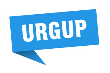 Urgup sticker. Blue Urgup signpost pointer sign