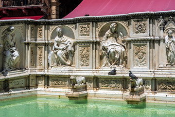 Fonte Gaia (Fountain of the world) in Siena
