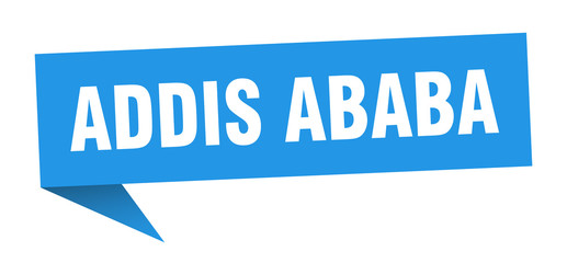 Addis Ababa sticker. Blue Addis Ababa signpost pointer sign
