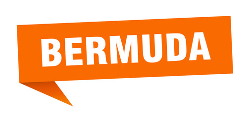 Bermuda sticker. Orange Bermuda signpost pointer sign