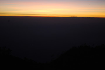 sunset from the top of the mountain