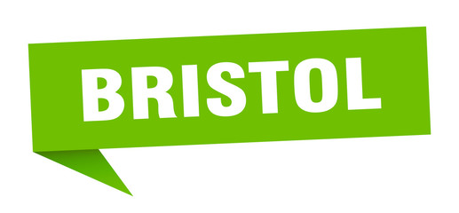 Bristol sticker. Green Bristol signpost pointer sign