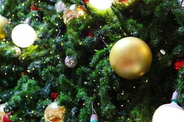 Obraz na płótnie Canvas beautiful and colorful background decoration for christmas and new year festival with many colorful balls.
