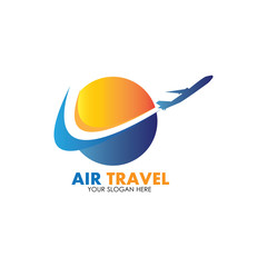 Fototapeta na wymiar Air Travel logo vector icon design template-vector