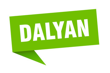 Dalyan sticker. Green Dalyan signpost pointer sign