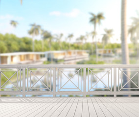 Balcony And Terrace Of Blur Exterior Background