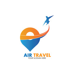 Air Travel logo vector icon design template-vector