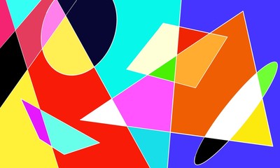 Obraz premium abstract colorful background with triangles square and cirlcle