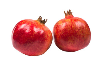 Sweet pomegranate isolated on white background.