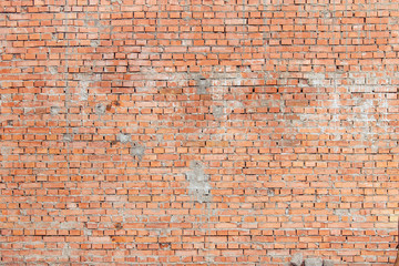Naklejka premium old red brick and cement wall