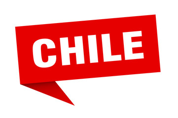 Chile sticker. Red Chile signpost pointer sign