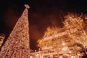 Wunderschöner Weihnachtsbaum in Berlin Schöneberg am Kurfürstendamm