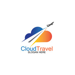 Cloud Travel logo icon design template-vector