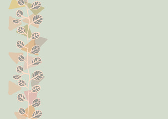 葉っぱをデザインしたテキスタイル背景素材