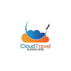 Cloud Travel logo icon design template-vector