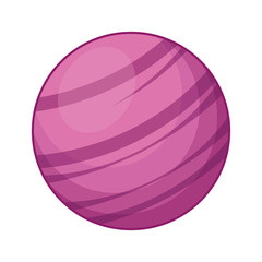 Pink space planet icon, colorful design