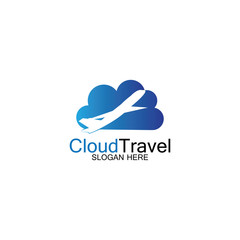 Cloud Travel logo icon design template-vector