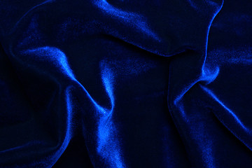 Beautiful luxury classic blue velvet texture background cloth  - 307682467