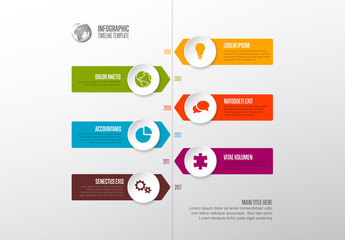 Colorful Timeline Infographic with Icons