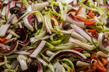 Hintergrund aus buntem Salat