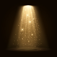 Spotlight isolated on transparent background. Vector illustration