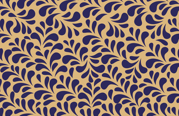 Vector beautiful damask pattern. Royal pattern with floral ornament. Seamless wallpaper with a damask pattern.