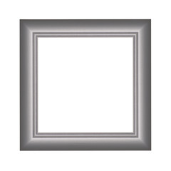 Square light grey photoframe mock up.Template for picture, painting, poster or photo.Isolated on white b.ackground