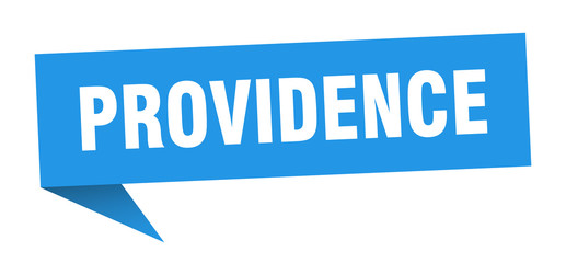 Providence sticker. Blue Providence signpost pointer sign