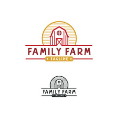 Simple Barn For Farm Logo Design