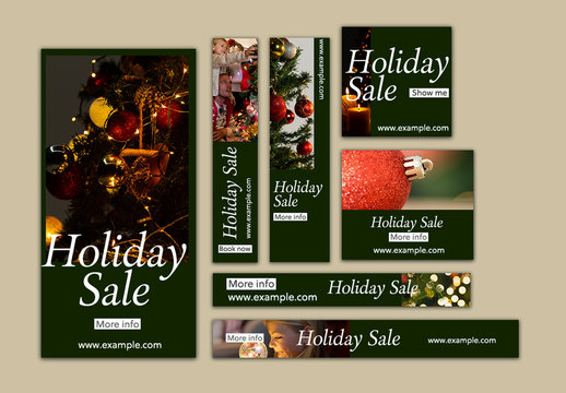 Holiday Sale Web Banners Layout