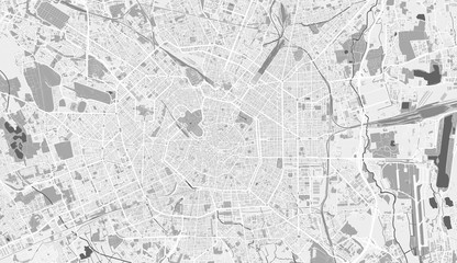 Detailed map of Milan, Italy