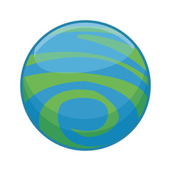 space planet icon, flat design