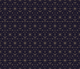 Vector seamless geometric pattern. Gold linear pattern. Wallpapers for your design.